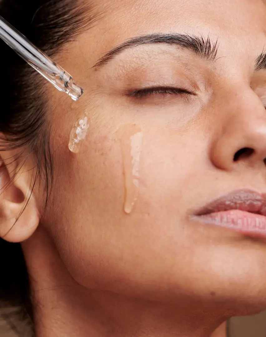 Woman with glowing skin
